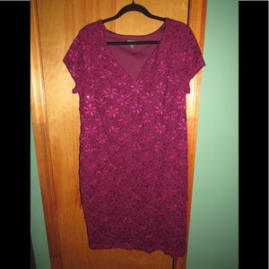 Purple lace dress